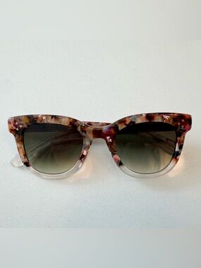 Krewe Jena Capri to Crystal pink tortoiseshell ombré sunglasses